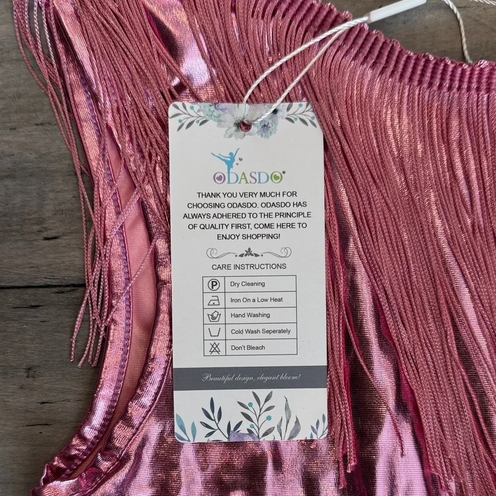 NWT Pink Fringe Kids Costume Dress